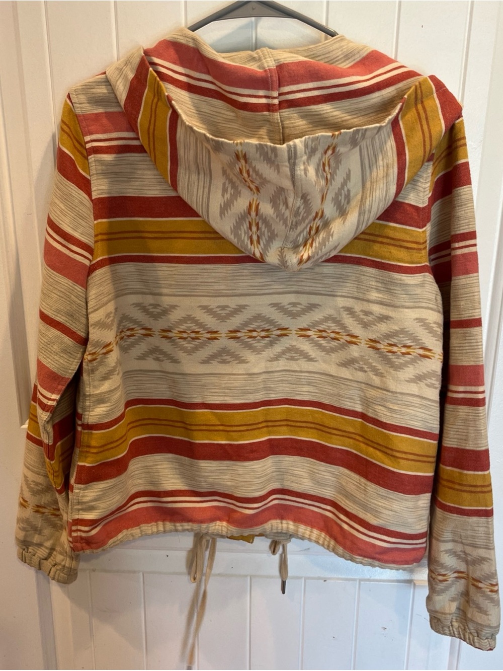 Pendleton Striped Hooded Button-Up Jacket in Rust & Mustard Size S NWOT Western - Picture 7 of 7